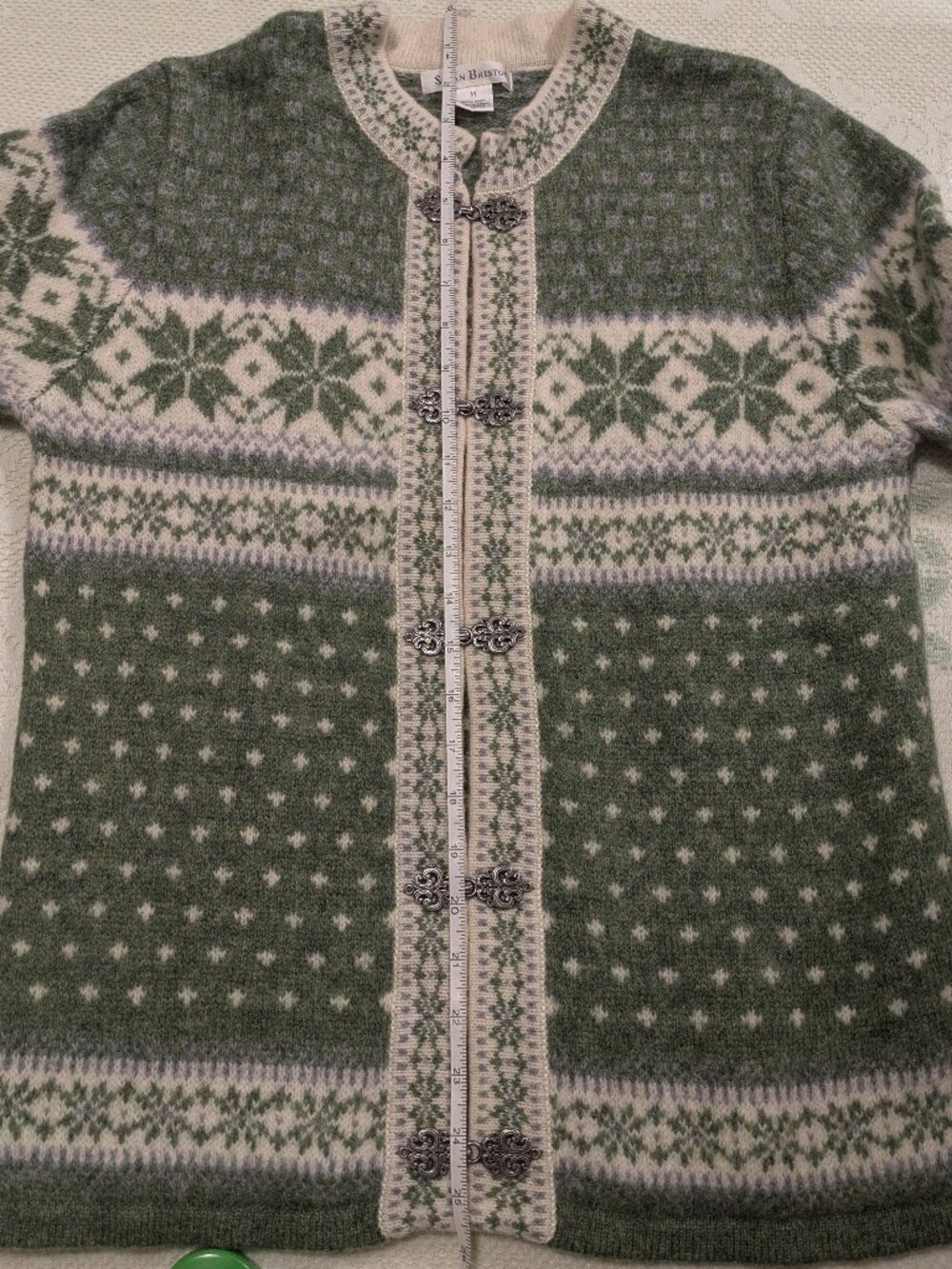 Susan Bristol VINTAGE Wool Cardigan Size M - Picture 4 of 5